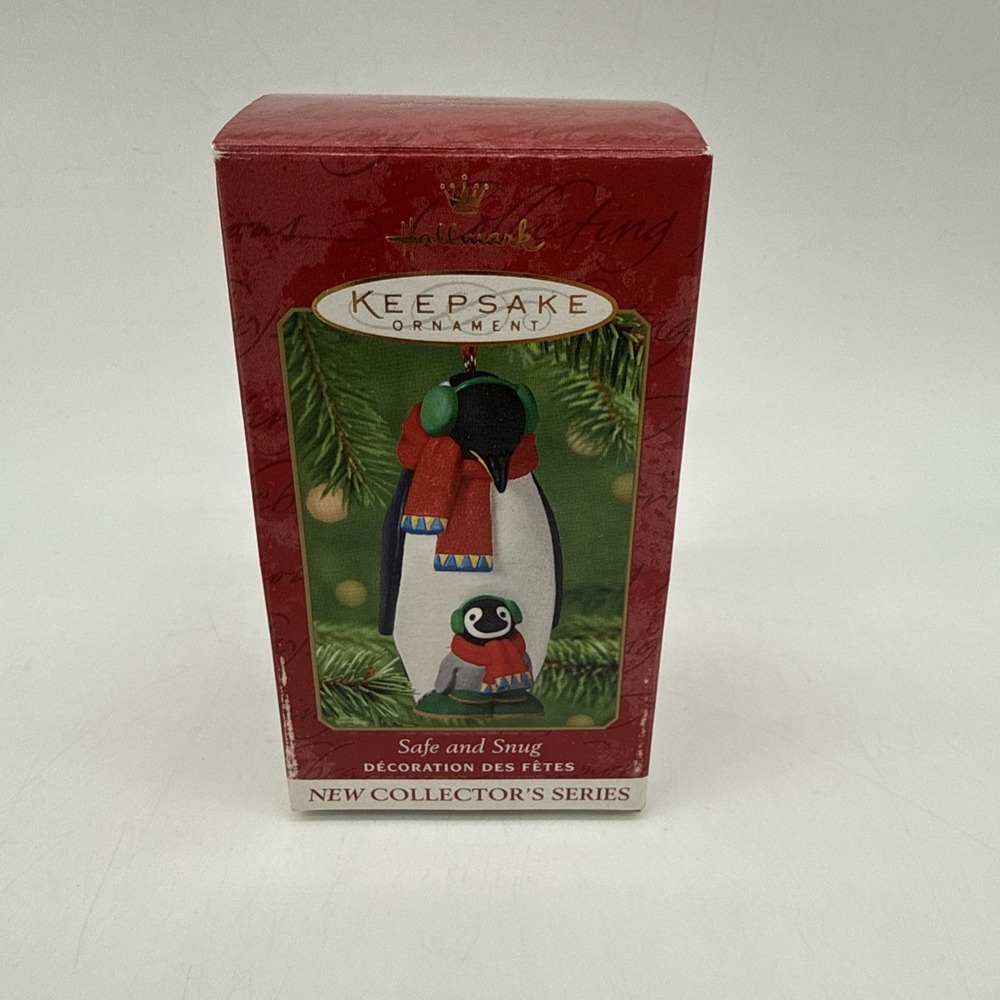 Penguins 2001 Hallmark Keepsake Ornament Safe And Snug Collectors Series